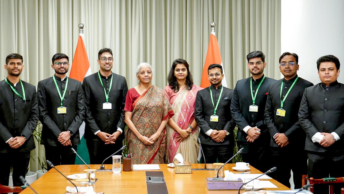 Sitharaman interacts with ICLS probationers in Delhi