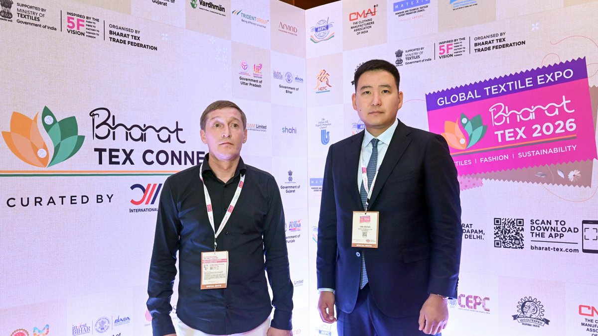 Russian delegation meets media at Bharat Tex 2026 in Delhi