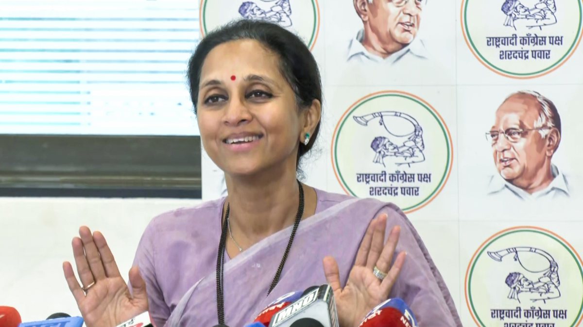 Supriya Sule addresses press conference in Mumbai