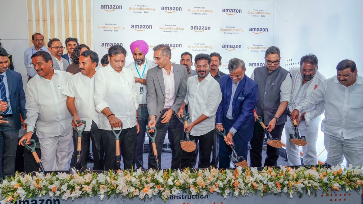 Revanth Reddy breaks ground for Amazon data centre in Hyderabad