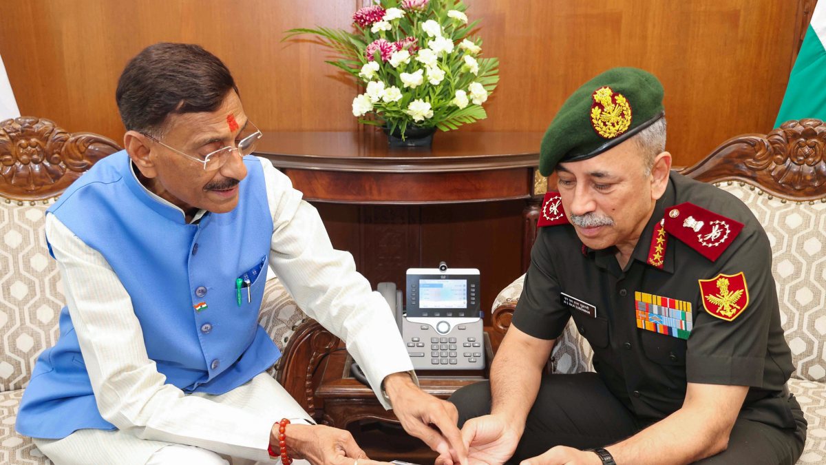 CDS General NS Raja Subramani meets MoS Defence Sanjay Seth