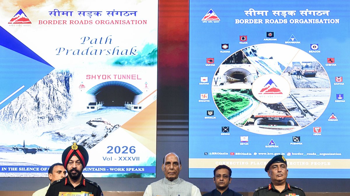 Rajnath Singh releases three BRO publications at infrastructure conclave