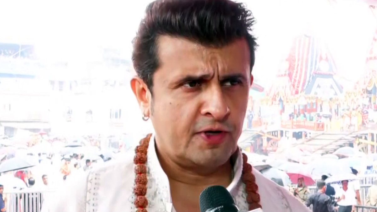 Singer Sonu Nigam arrives for Jagannath Rath Yatra in Puri