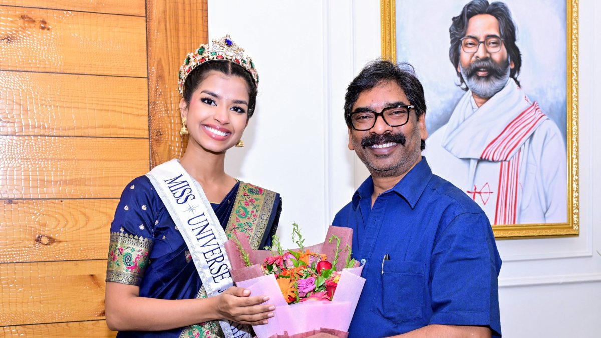 Miss Universe Jharkhand 2026 winner meets CM Hemant Soren