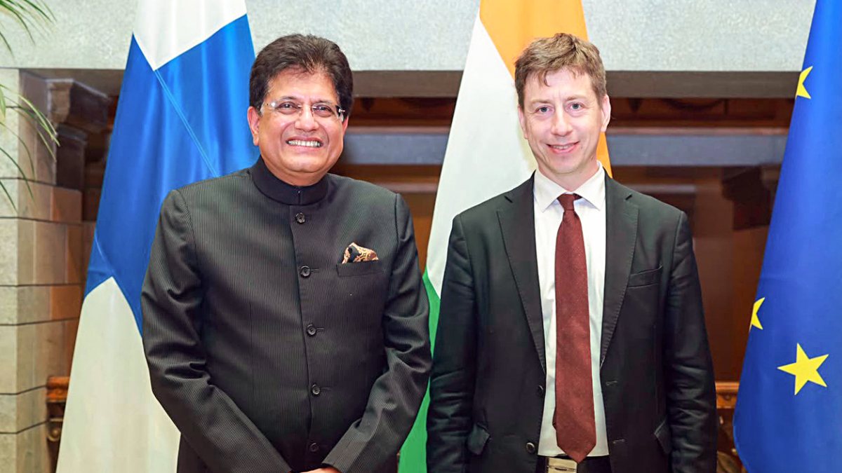 Piyush Goyal meets Finland's economic affairs minister in Helsinki