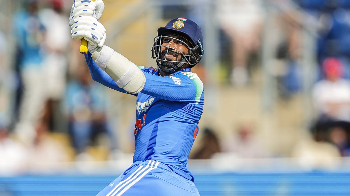 Jasprit Bumrah plays a shot during 2nd ODI in Cardiff