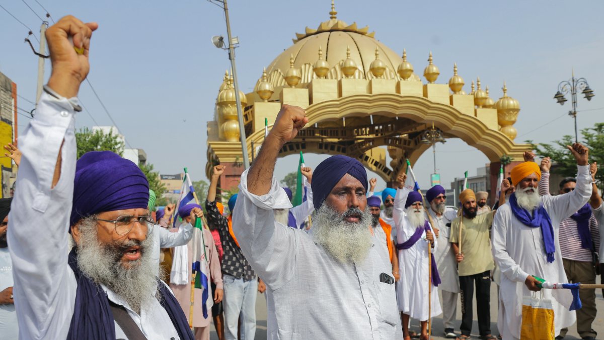 Farmers protest in Amritsar against Indo-US trade deal, MSP demands