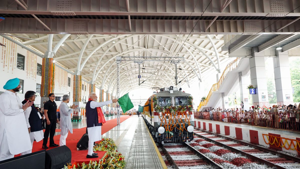 PM Modi flags off new rail services in Jalandhar
