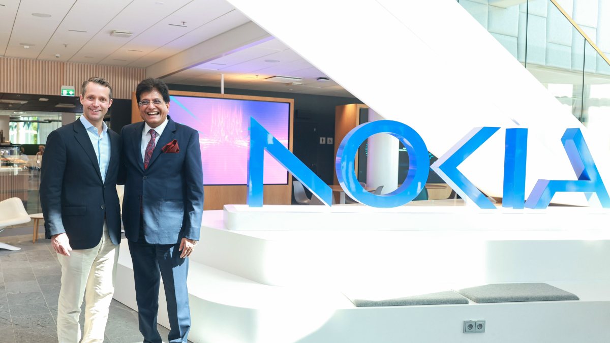 Piyush Goyal meets Nokia CEO Justin Hotard in Helsinki