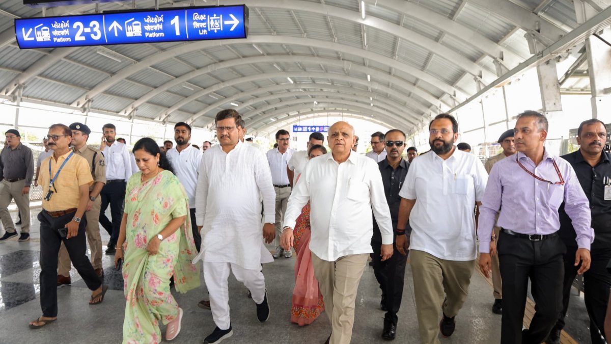 Gujarat CM inspects redeveloped Pratapnagar Railway Station
