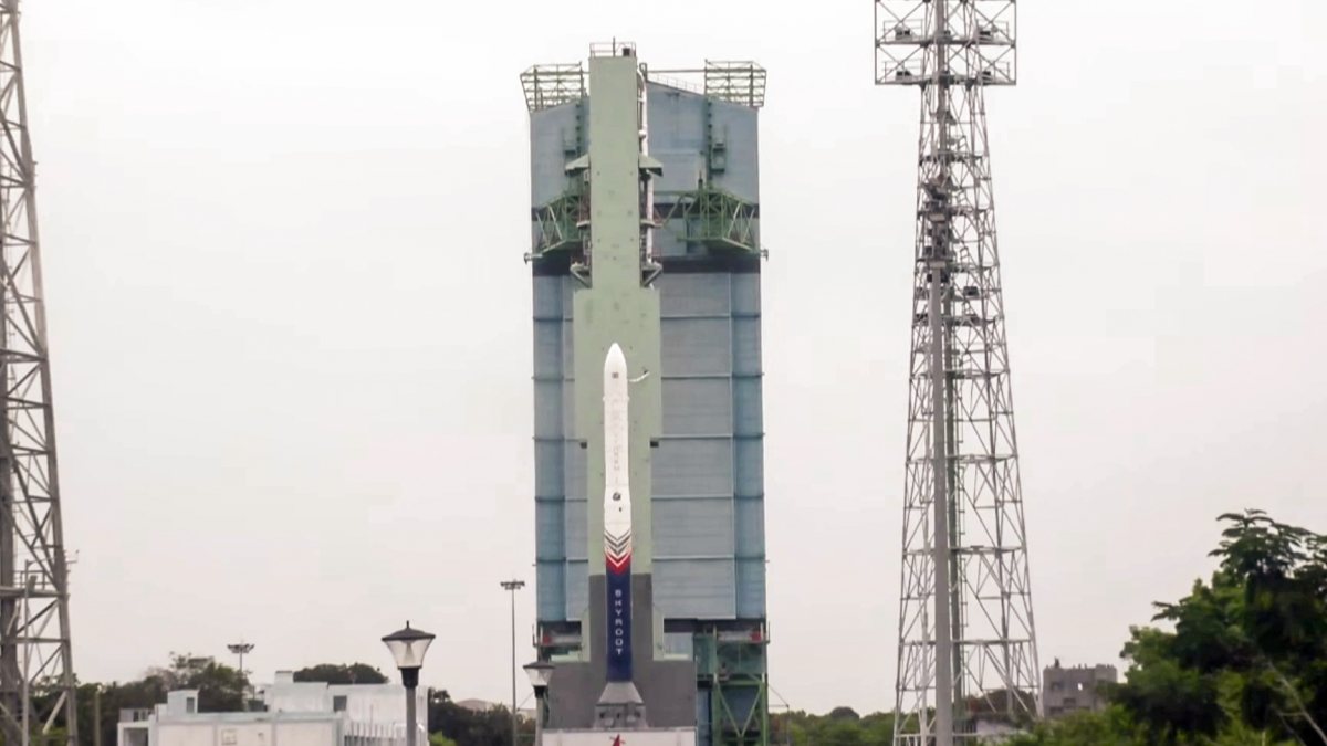 India's first private orbital rocket Vikram-1 at launch pad