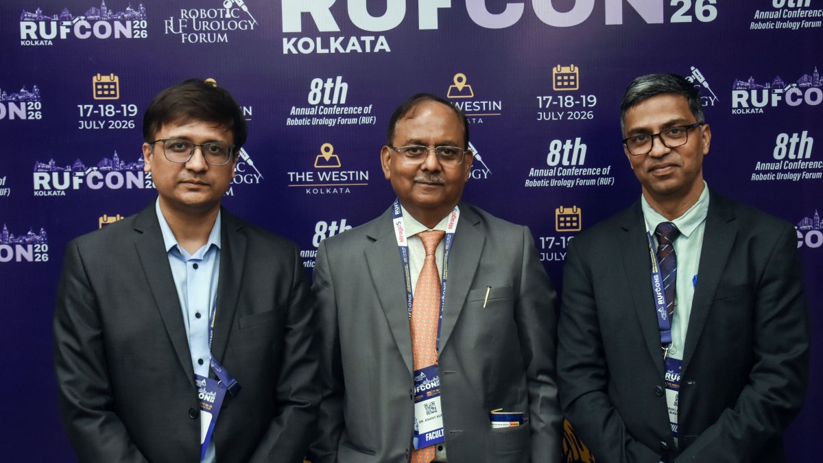 Robotic urology leaders pose at RUFCON 2026 in Kolkata