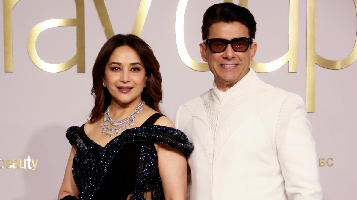 Madhuri Dixit and Sriram Nene attend Gaurav Gupta's couture show