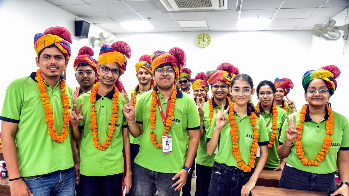 Bikaner students celebrate NEET 2026 success in traditional style