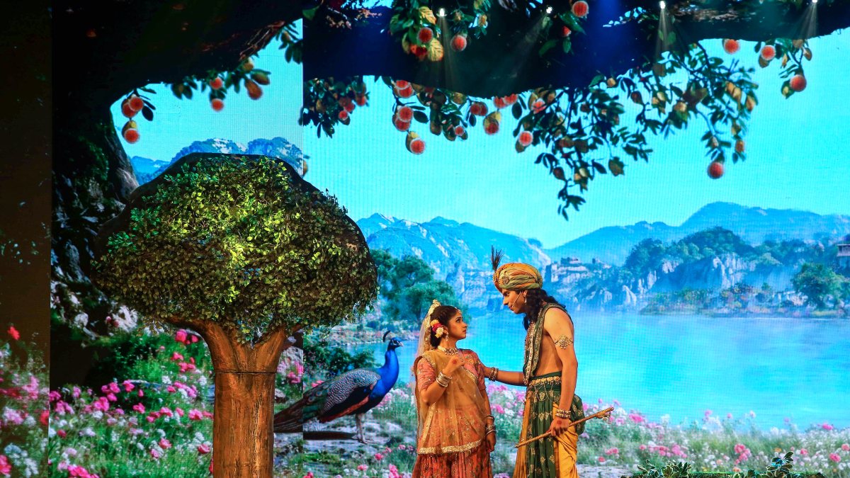 Actors perform in theatrical drama 'Mere Krishn' in Bhopal