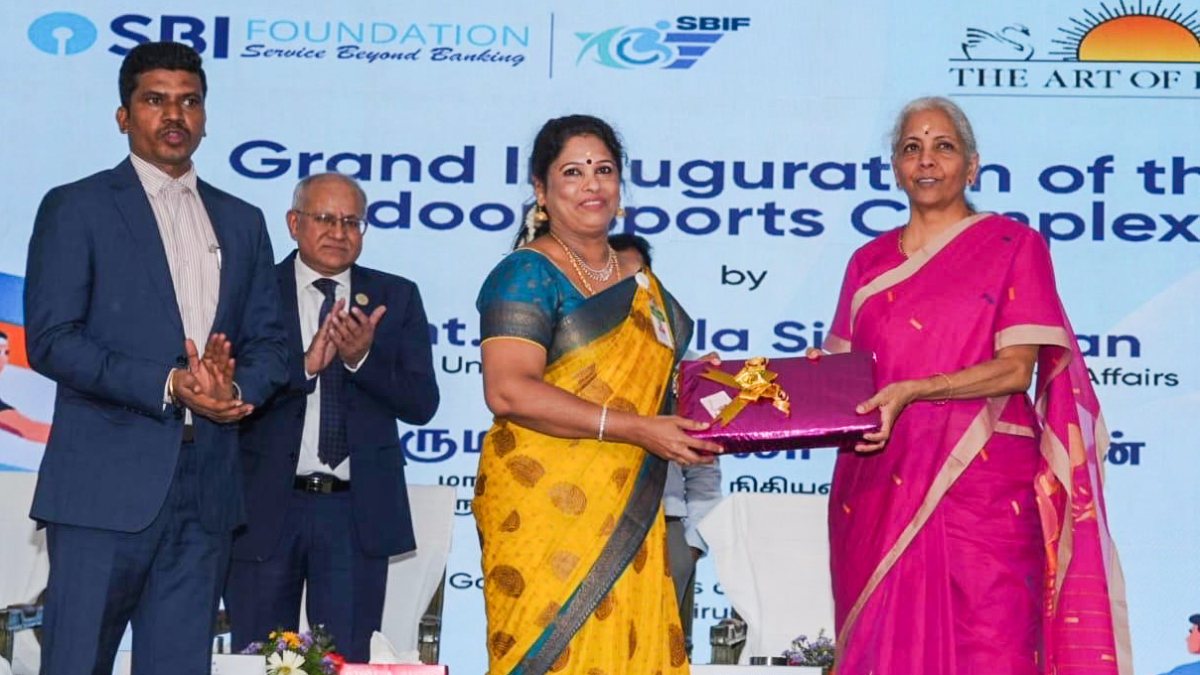 Sitharaman inaugurates indoor sports complex in Virudhunagar
