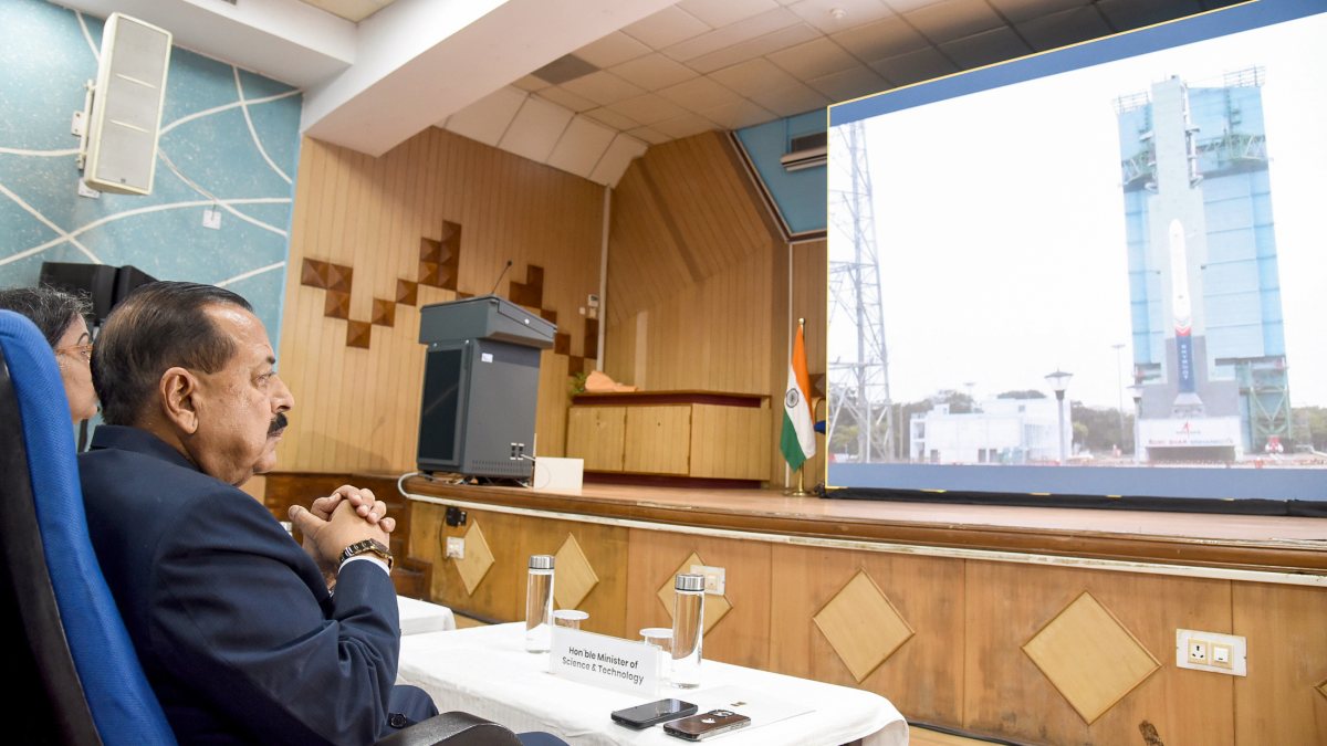 Union minister watches Skyroot Aerospace's Vikram-1 launch