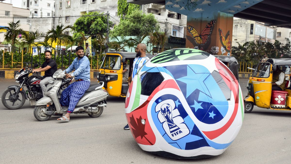 Unique FIFA World Cup-themed car unveiled in Hyderabad