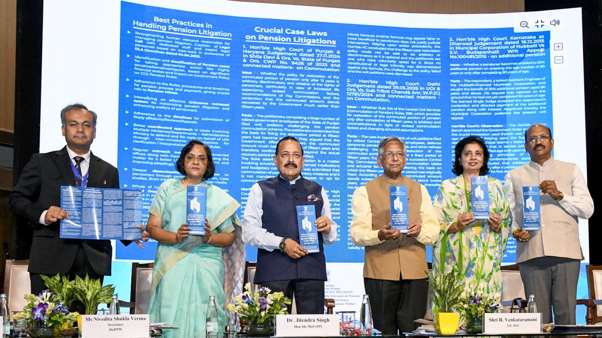 Jitendra Singh launches pension litigation compendium at national workshop