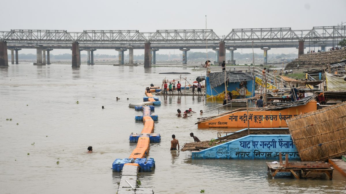 Ganga swells in Prayagraj as monsoon rains continue
