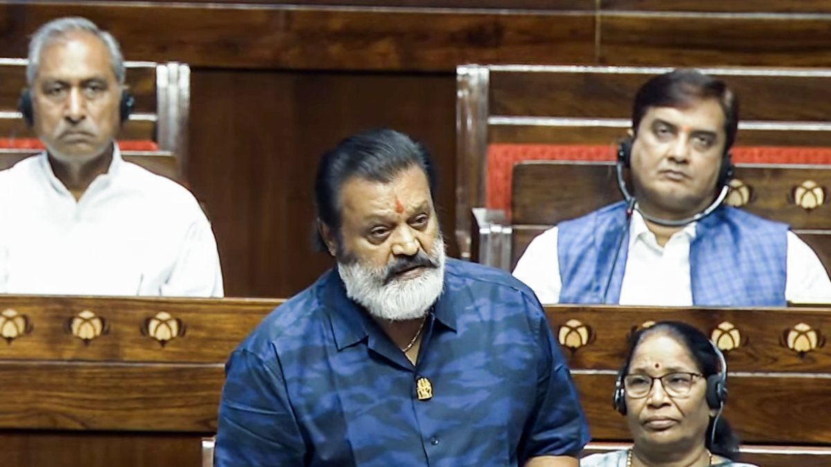 Suresh Gopi addresses Rajya Sabha on monsoon session's first day