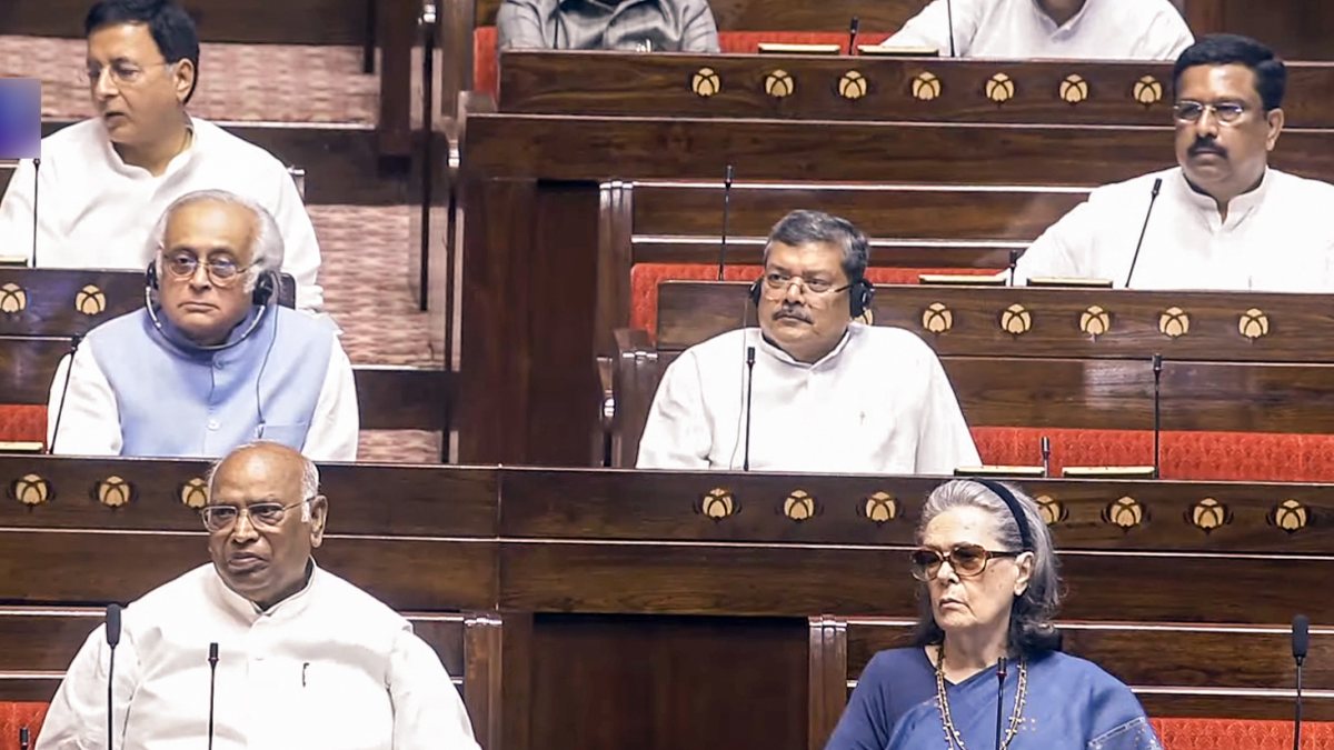 Congress MPs gather in Rajya Sabha on monsoon session’s first day