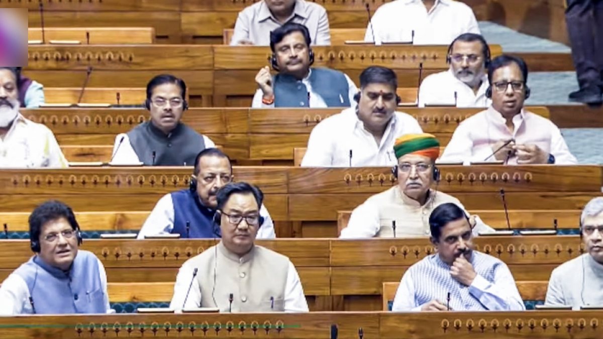 Union ministers in Lok Sabha during monsoon session