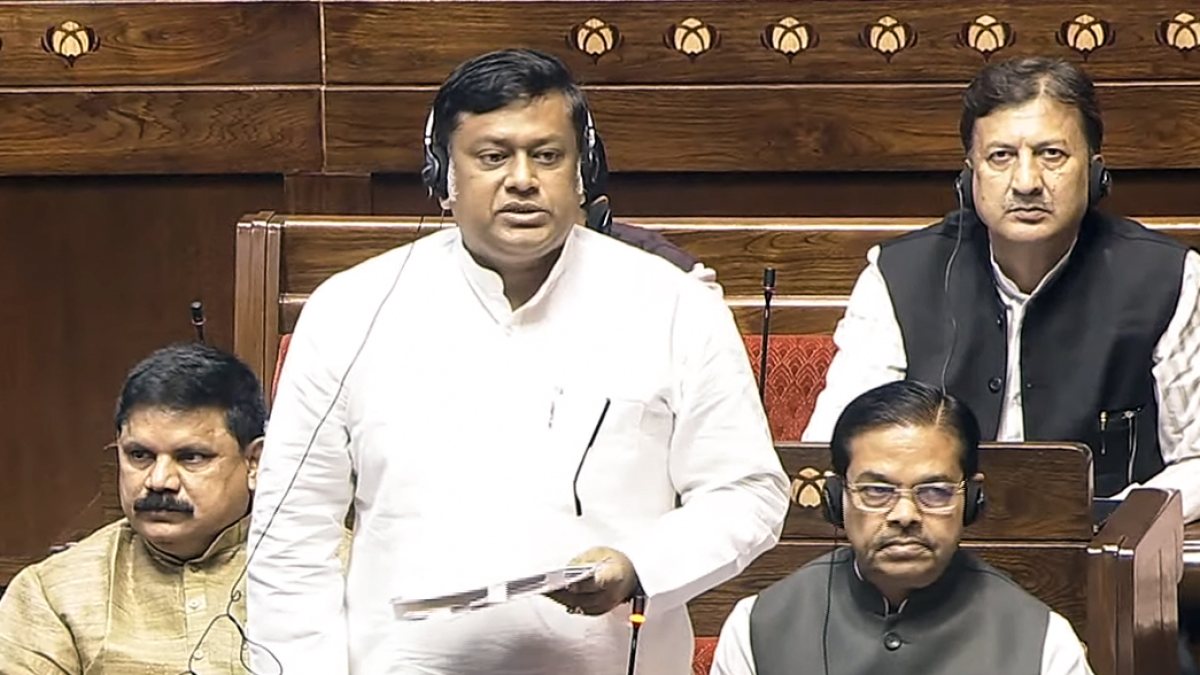 Majumdar addresses Rajya Sabha during Monsoon Session
