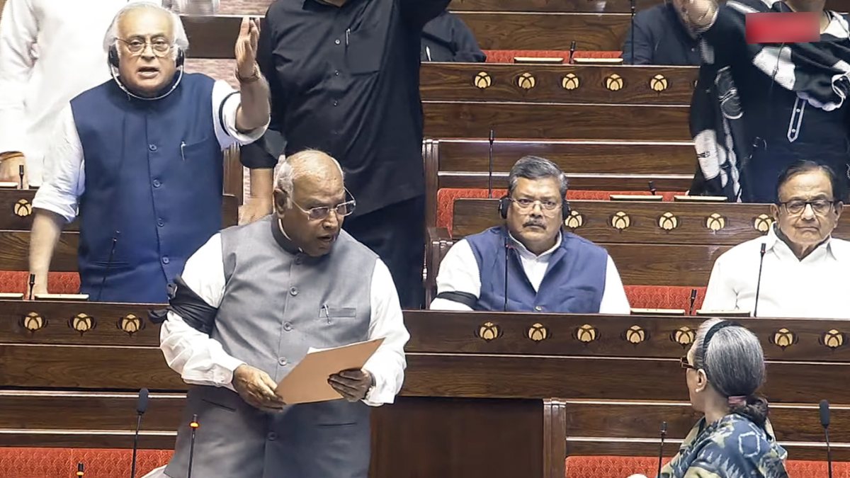 Kharge speaks in Rajya Sabha during Monsoon Session