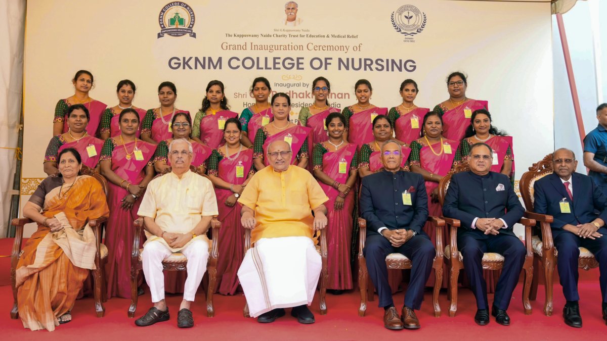 VP Radhakrishnan inaugurates GKNM College of Nursing in Coimbatore