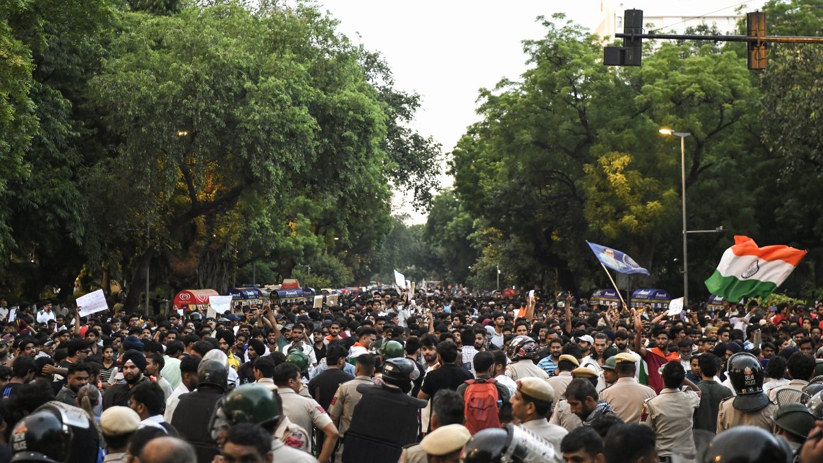 Heavy police deployed at Jantar Mantar as CJP protests NEET paper leak