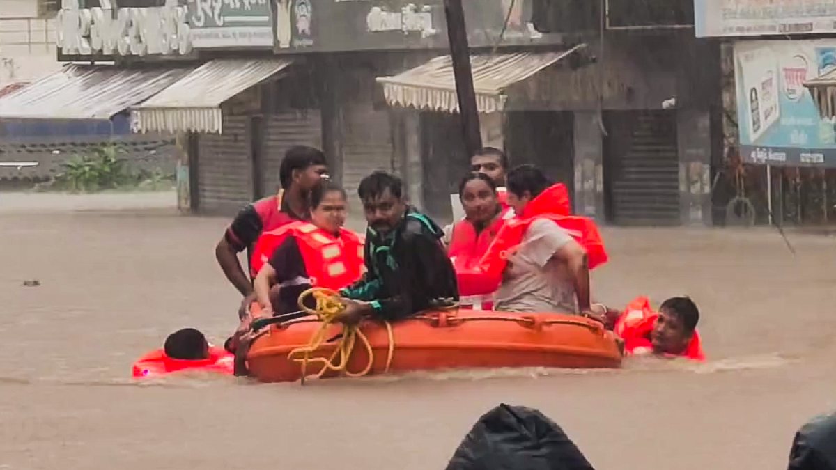 Pregnant woman rescued from flooded Valsad area
