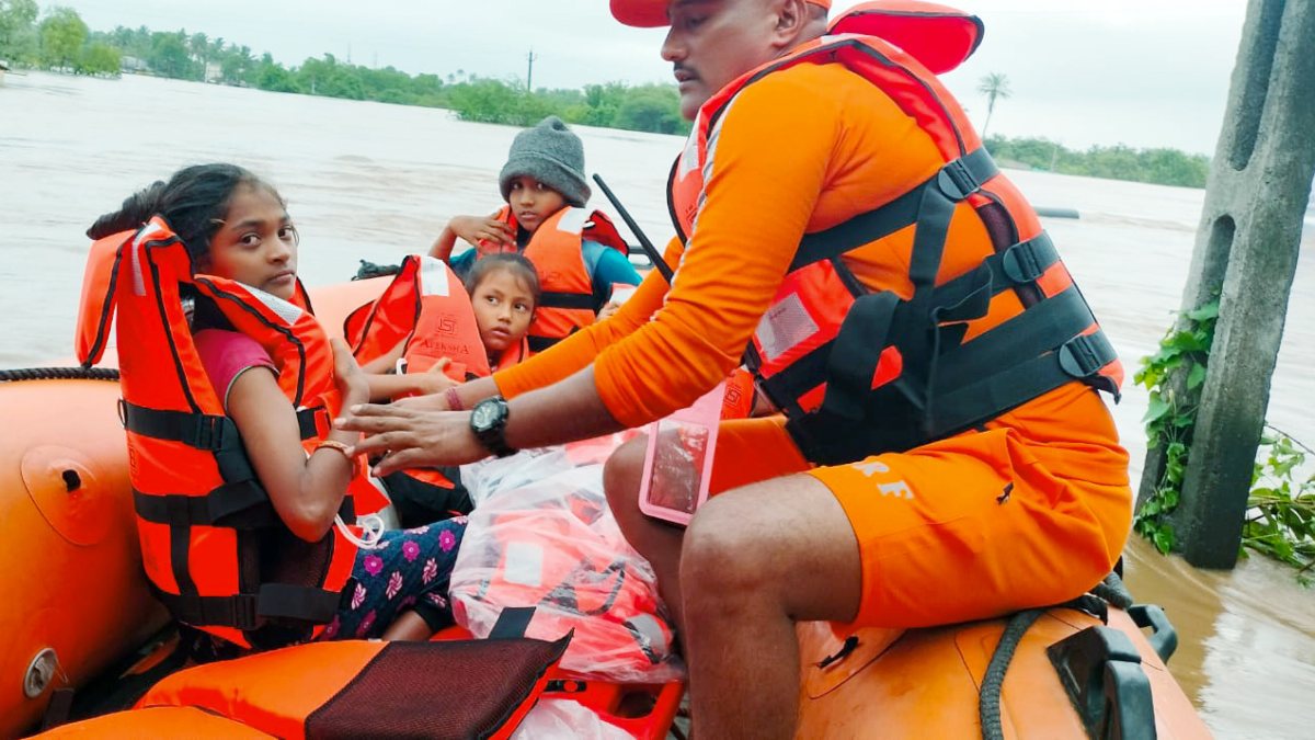 NDRF rescues 67 people including children in Navsari floods