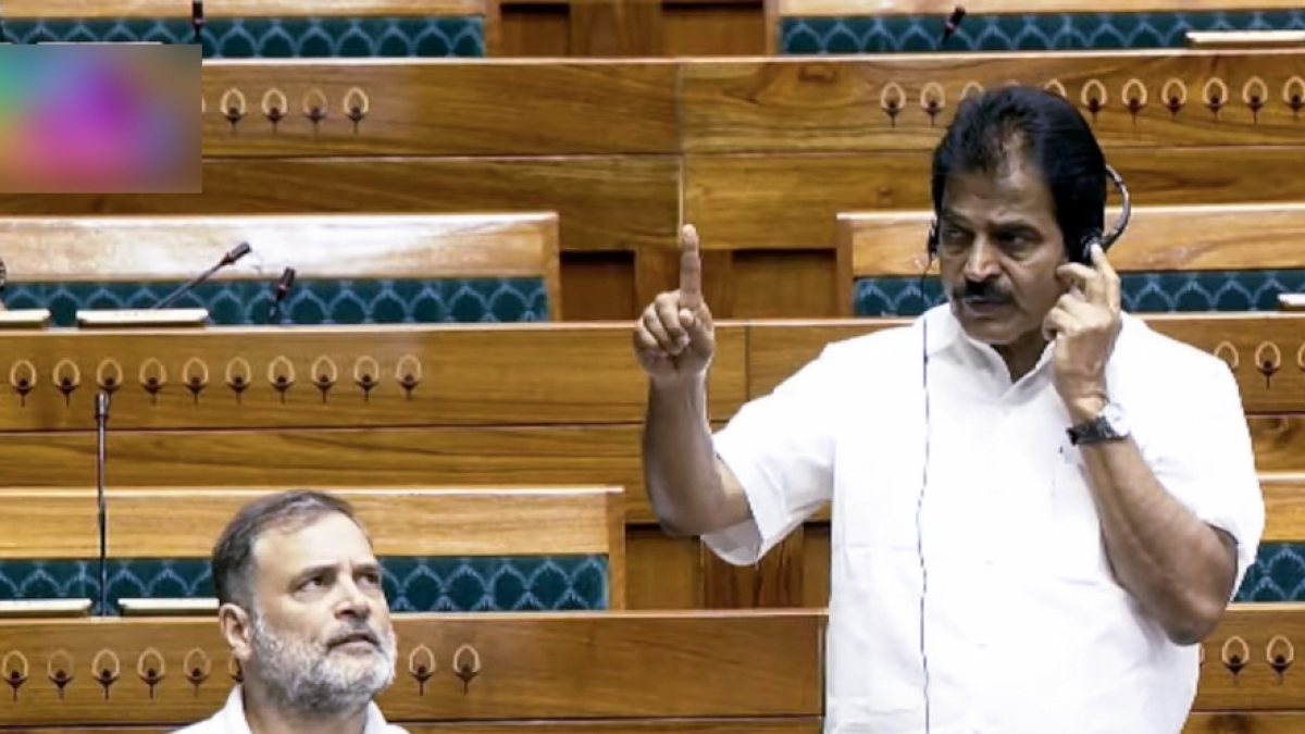 Congress MP KC Venugopal speaks in Lok Sabha during Monsoon Session