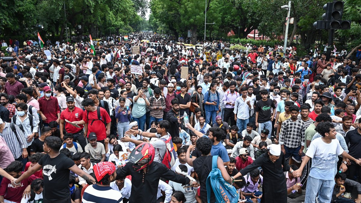 Protesters demand education minister's resignation over NEET paper leak