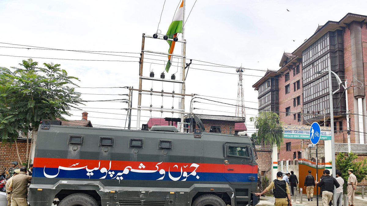 Security personnel maintain heightened security following the Anantnag militant…