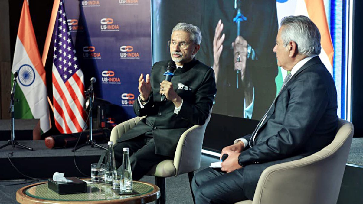 External Affairs Minister S Jaishankar speaks during unveiling of the book 'We…