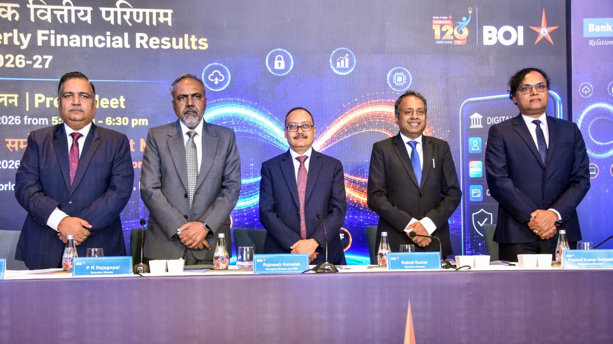 Bank of India Managing Director & CEO Rajneesh Karnatak, along with Executive…