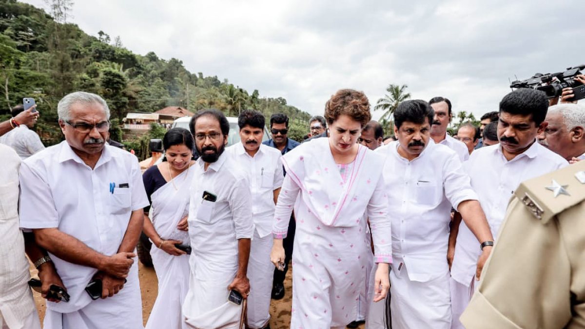 Congress General Secretary and Wayanad MP Priyanka Gandhi, visits the landslide…