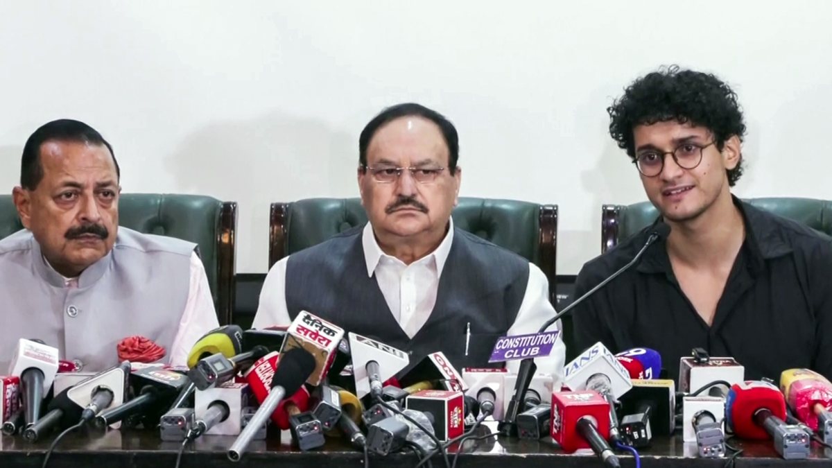 Union Ministers JP Nadda, Jitendra Singh and Cockroach Janta Party's Chief…