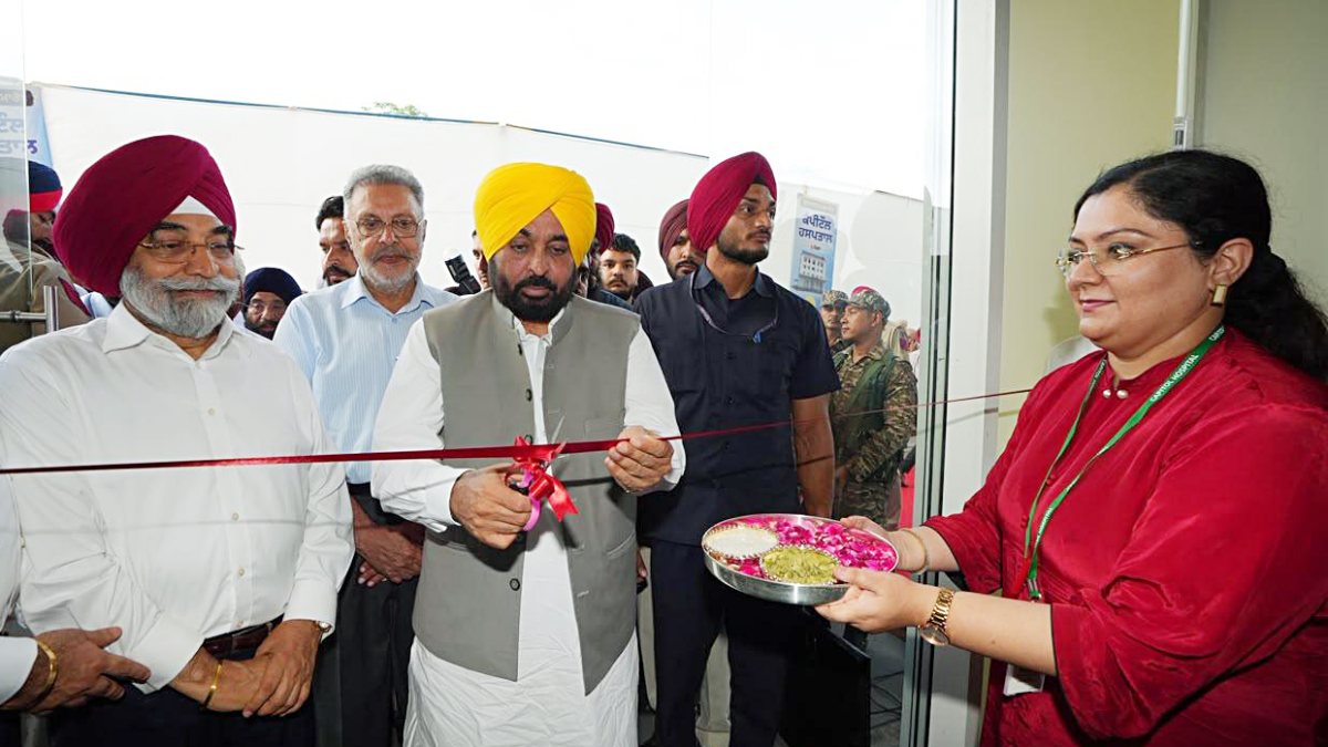 Punjab Chief Minister Bhagwant Mann addresses a public gathering during the…