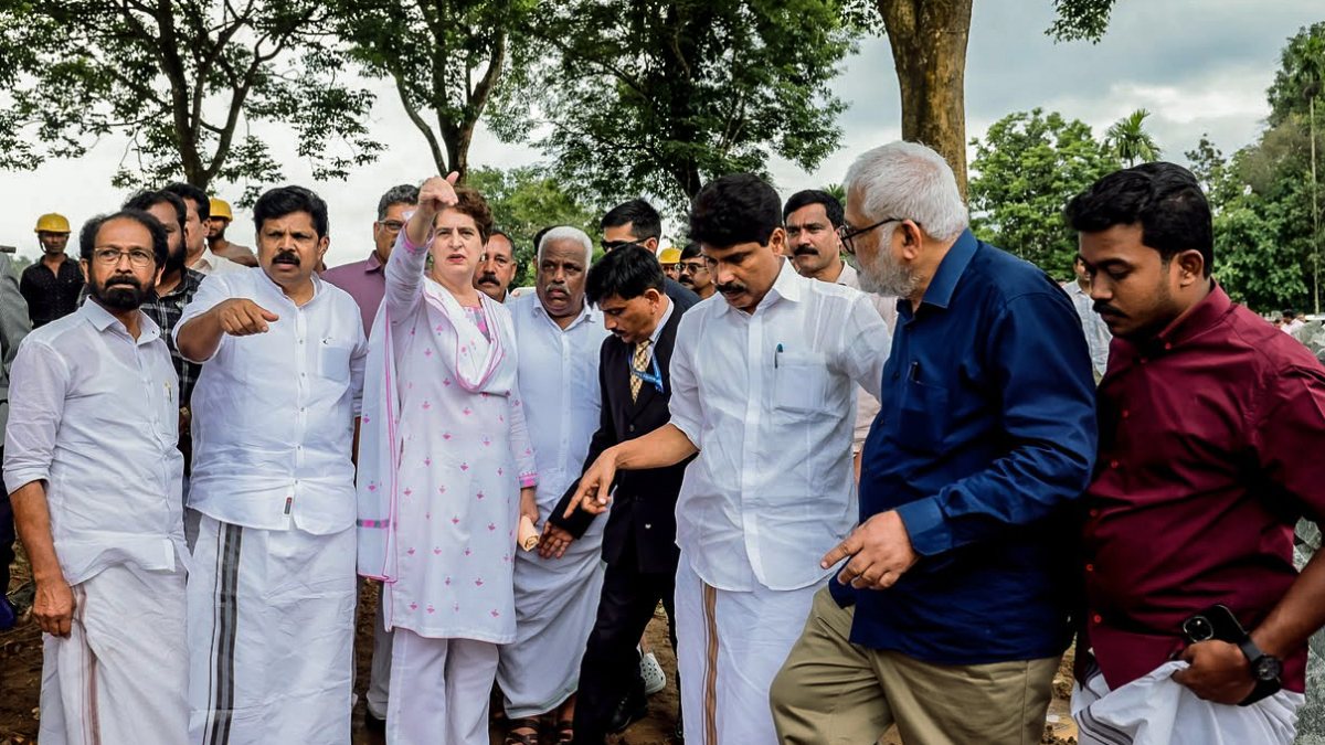 Congress General Secretary and Wayanad MP Priyanka Gandhi, visits the landslide…
