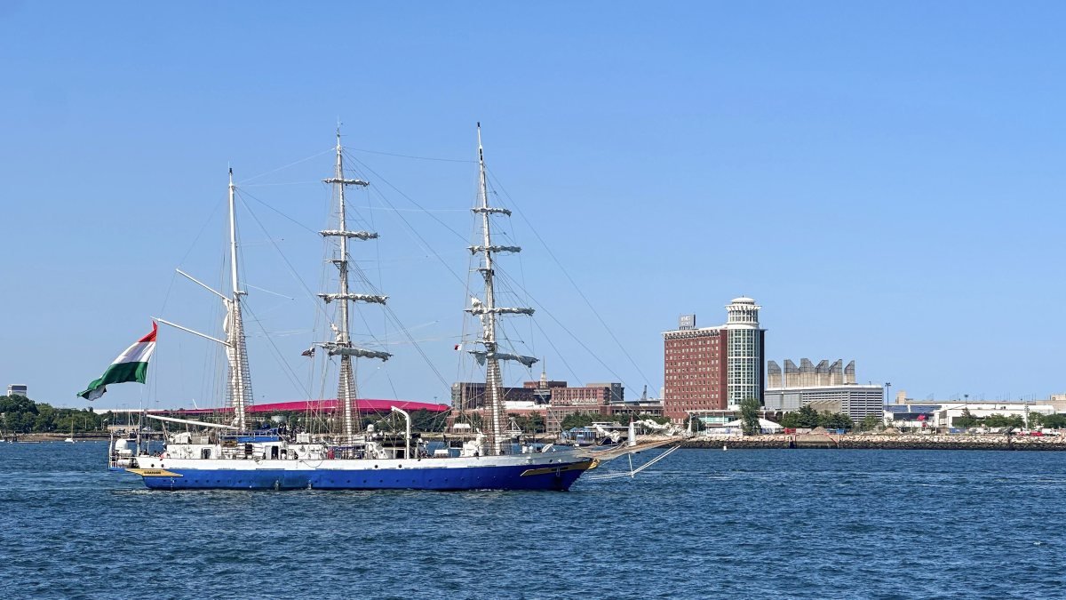 Indian Navy sail training ship INS Sudarshini departs Boston for Portugal