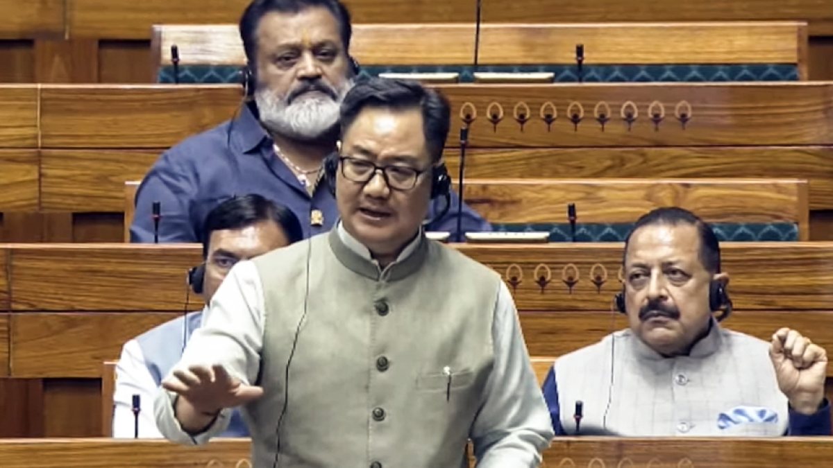 Kiren Rijiju addresses Lok Sabha during Monsoon Session