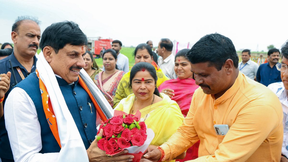 Madhya Pradesh CM Mohan Yadav welcomed in Khandwa