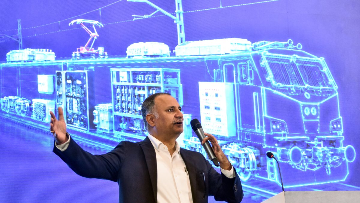 MV Electrosystems director Mohit Vohra addresses press in Mumbai