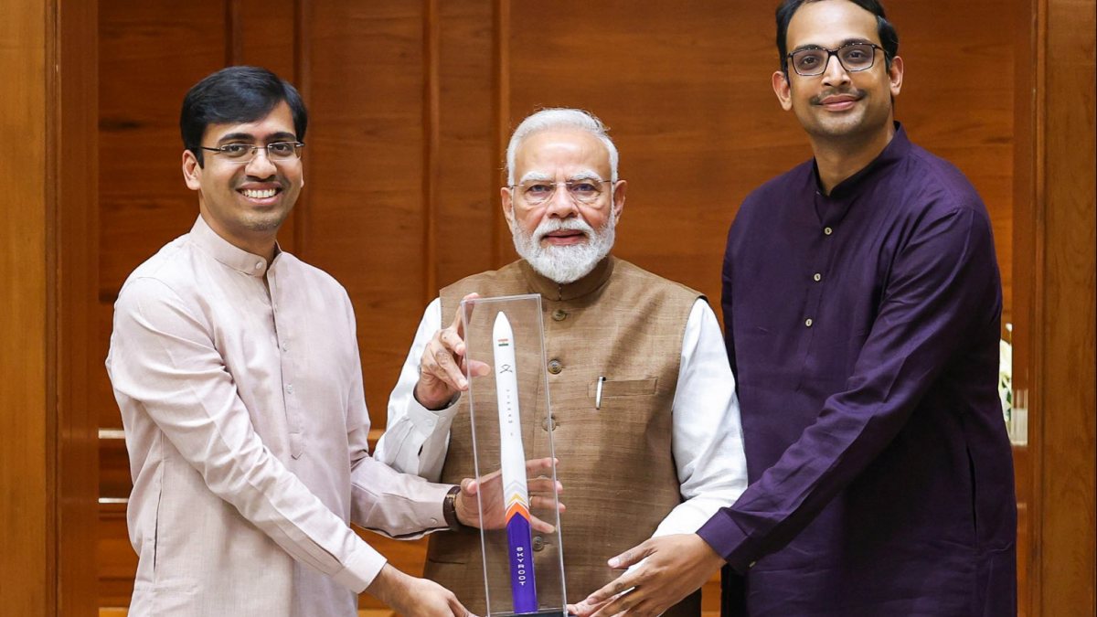 Skyroot Aerospace founders meet PM Modi in New Delhi