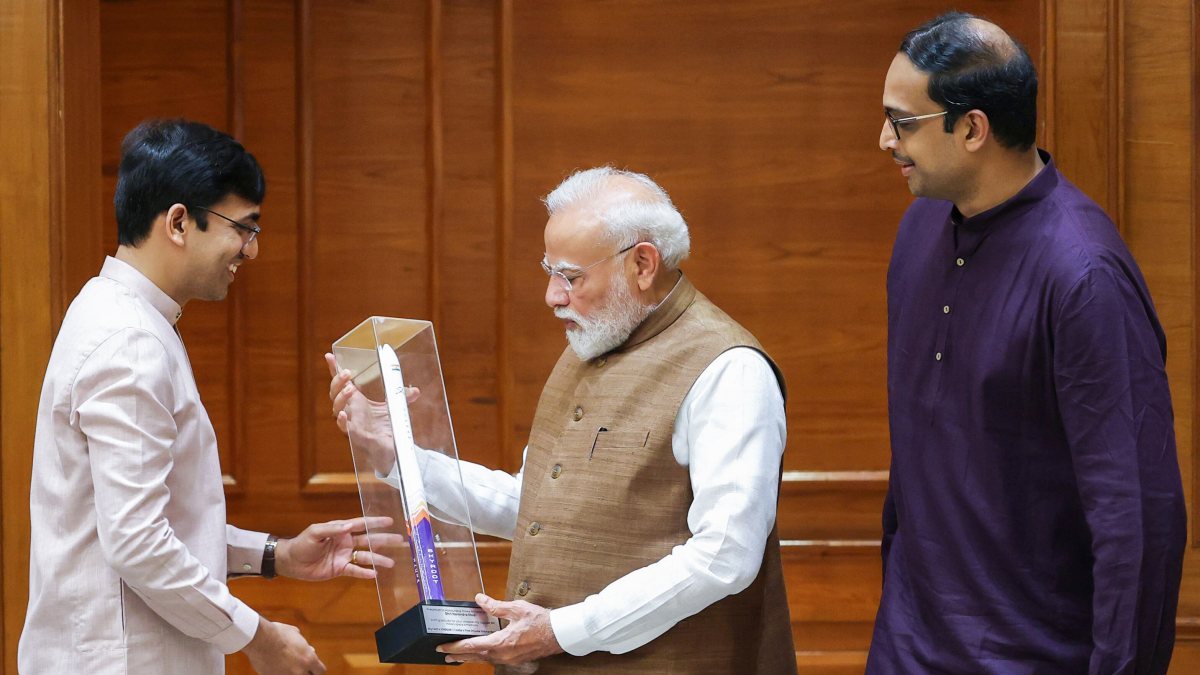 Skyroot Aerospace founders meet PM Modi in Delhi