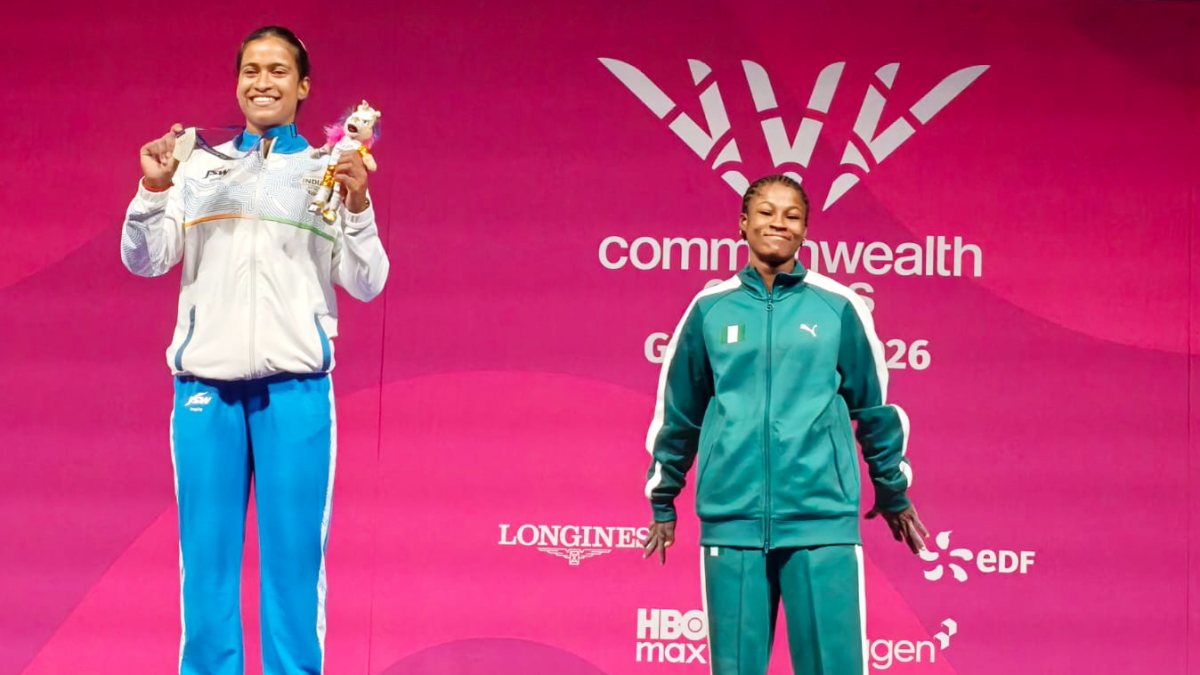 India's Gyaneshwari Yadav wins silver in women's 53kg weightlifting at CWG 2026