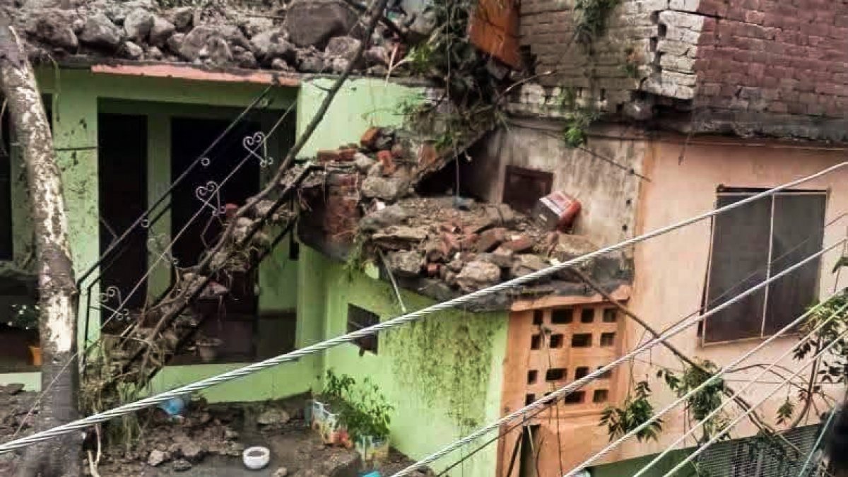 Himachal Pradesh house damaged by heavy rainfall